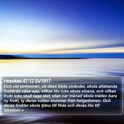 Hesekiel 47:12 SV1917 Bible Verse Image