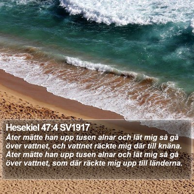 Hesekiel 47:4 SV1917 Bible Verse Image