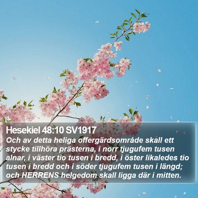 Hesekiel 48:10 SV1917 Bible Verse Image