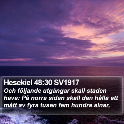 Hesekiel 48:30 SV1917 Bible Verse Image