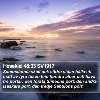 Hesekiel 48:33 SV1917 Bible Verse Image