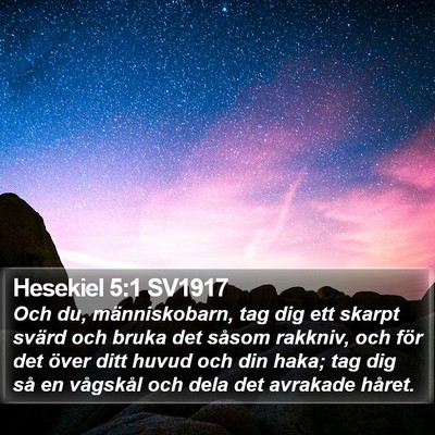 Hesekiel 5:1 SV1917 Bible Verse Image