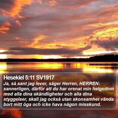 Hesekiel 5:11 SV1917 Bible Verse Image