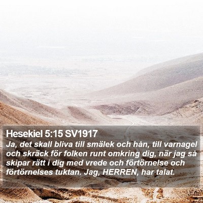Hesekiel 5:15 SV1917 Bible Verse Image