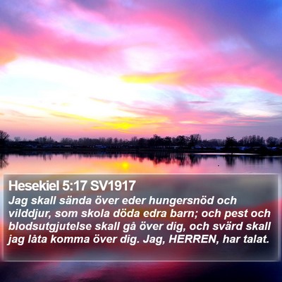 Hesekiel 5:17 SV1917 Bible Verse Image