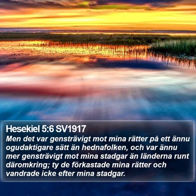 Hesekiel 5:6 SV1917 Bible Verse Image