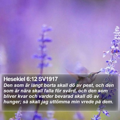 Hesekiel 6:12 SV1917 Bible Verse Image