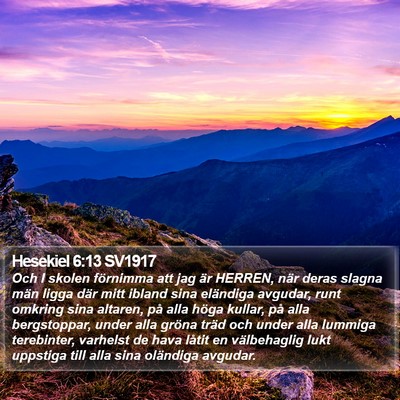 Hesekiel 6:13 SV1917 Bible Verse Image