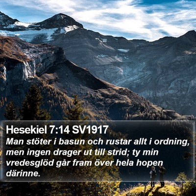 Hesekiel 7:14 SV1917 Bible Verse Image