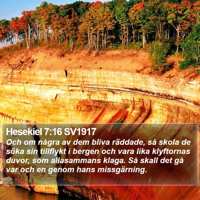 Hesekiel 7:16 SV1917 Bible Verse Image