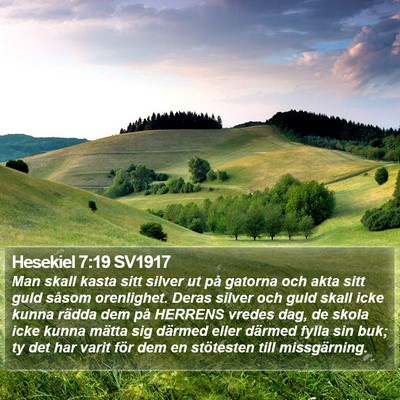 Hesekiel 7:19 SV1917 Bible Verse Image