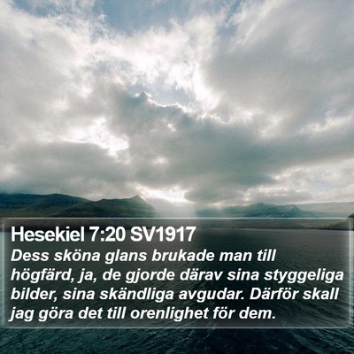 Hesekiel 7:20 SV1917 Bible Verse Image