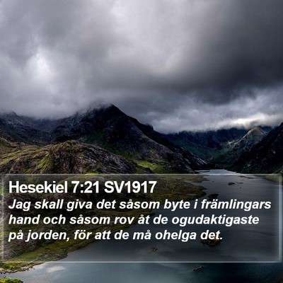 Hesekiel 7:21 SV1917 Bible Verse Image
