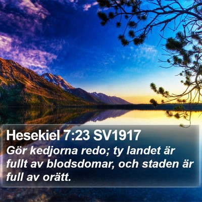 Hesekiel 7:23 SV1917 Bible Verse Image