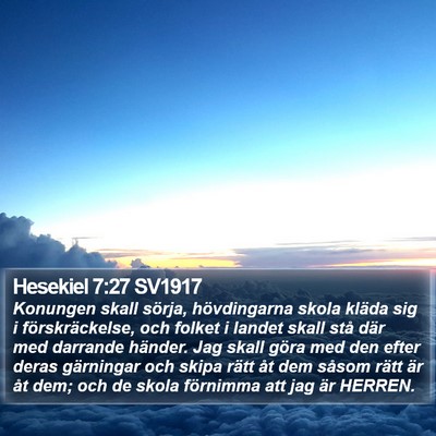 Hesekiel 7:27 SV1917 Bible Verse Image