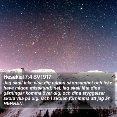 Hesekiel 7:4 SV1917 Bible Verse Image