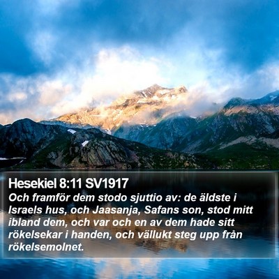 Hesekiel 8:11 SV1917 Bible Verse Image