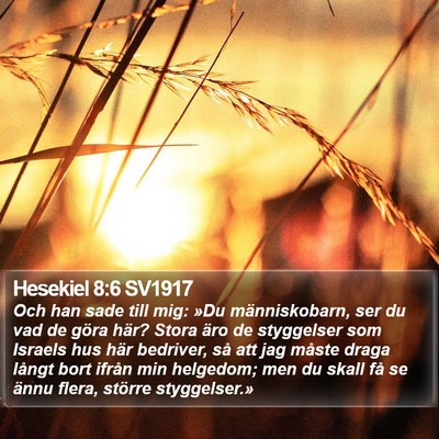 Hesekiel 8:6 SV1917 Bible Verse Image