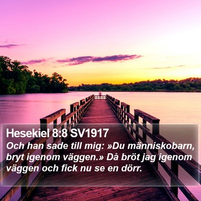 Hesekiel 8:8 SV1917 Bible Verse Image