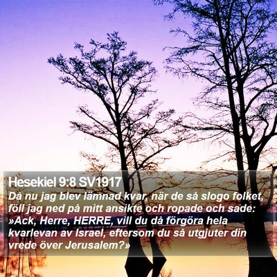 Hesekiel 9:8 SV1917 Bible Verse Image