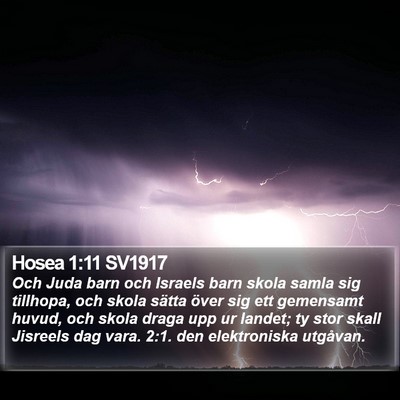 Hosea 1:11 SV1917 Bible Verse Image