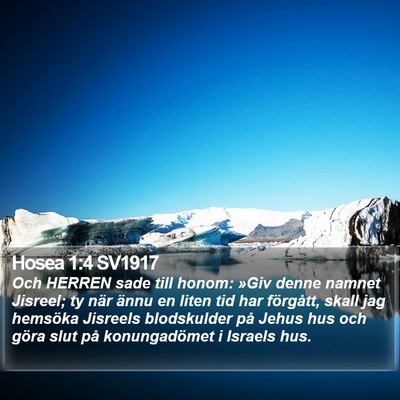 Hosea 1:4 SV1917 Bible Verse Image