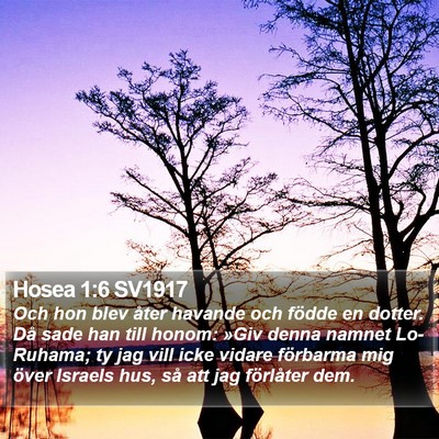 Hosea 1:6 SV1917 Bible Verse Image