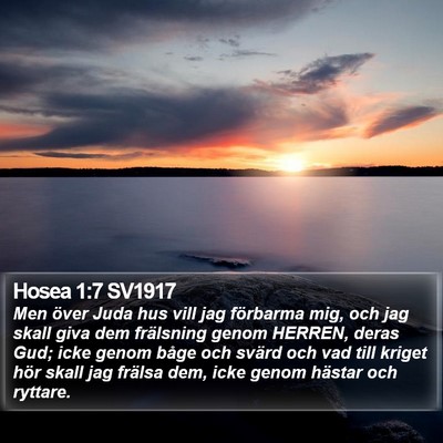 Hosea 1:7 SV1917 Bible Verse Image