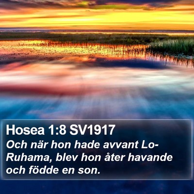 Hosea 1:8 SV1917 Bible Verse Image