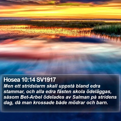 Hosea 10:14 SV1917 Bible Verse Image