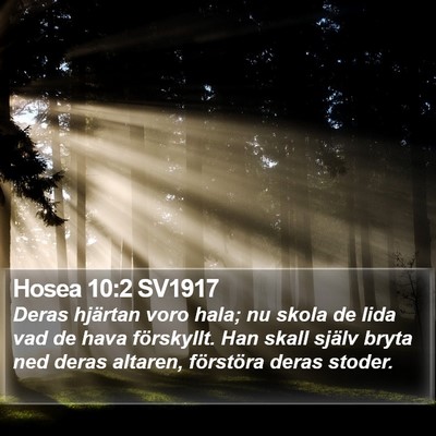 Hosea 10:2 SV1917 Bible Verse Image