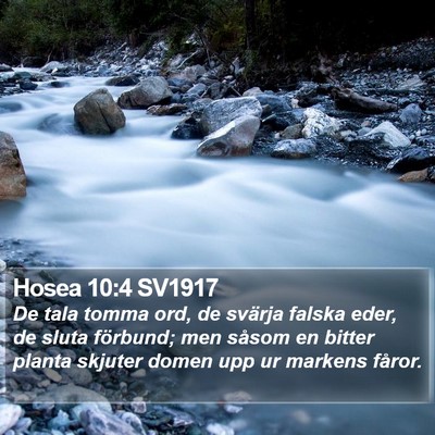 Hosea 10:4 SV1917 Bible Verse Image