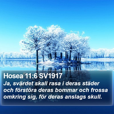 Hosea 11:6 SV1917 Bible Verse Image