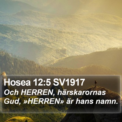 Hosea 12:5 SV1917 Bible Verse Image