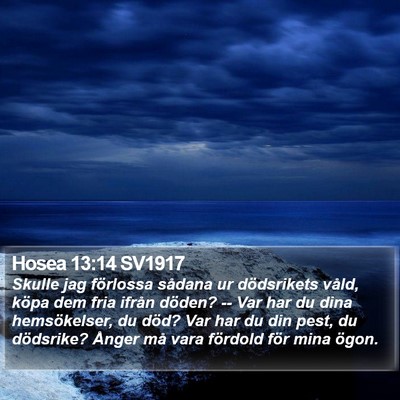 Hosea 13:14 SV1917 Bible Verse Image