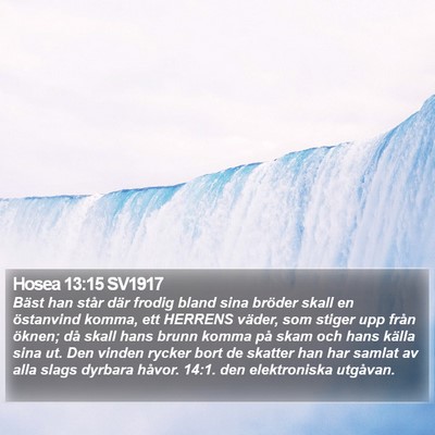 Hosea 13:15 SV1917 Bible Verse Image
