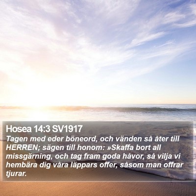 Hosea 14:3 SV1917 Bible Verse Image
