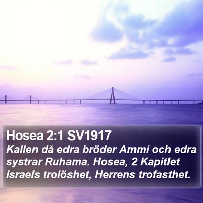 Hosea 2:1 SV1917 Bible Verse Image