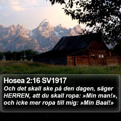 Hosea 2:16 SV1917 Bible Verse Image