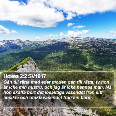 Hosea 2:2 SV1917 Bible Verse Image