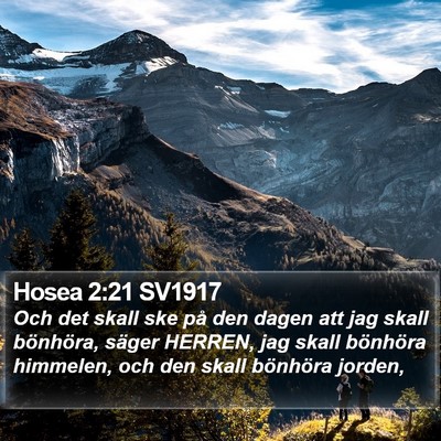 Hosea 2:21 SV1917 Bible Verse Image