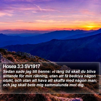 Hosea 3:3 SV1917 Bible Verse Image