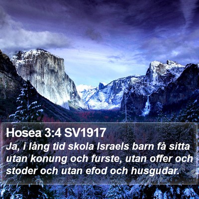 Hosea 3:4 SV1917 Bible Verse Image