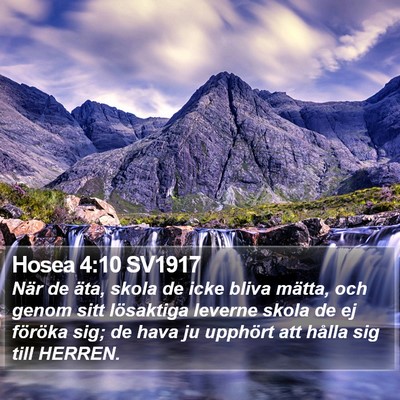 Hosea 4:10 SV1917 Bible Verse Image