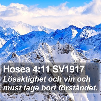 Hosea 4:11 SV1917 Bible Verse Image