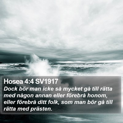 Hosea 4:4 SV1917 Bible Verse Image
