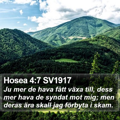 Hosea 4:7 SV1917 Bible Verse Image