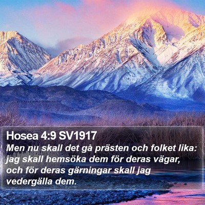 Hosea 4:9 SV1917 Bible Verse Image