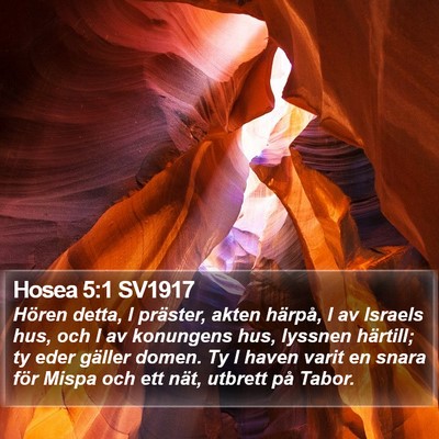 Hosea 5:1 SV1917 Bible Verse Image