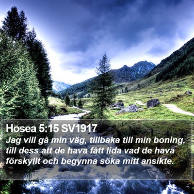 Hosea 5:15 SV1917 Bible Verse Image